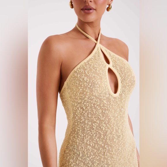 Kahali Boucle Halter Midi Dress - Meshki - Picture 5 of 10